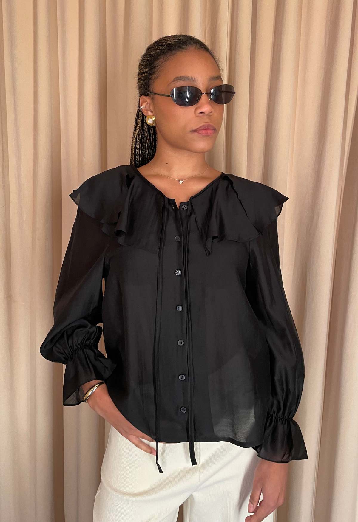 The NKC Store Demi Blouse - Black - Image 2 of 4