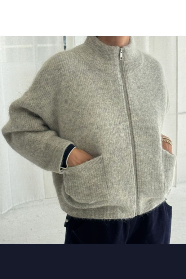 Le Bon Shoppe Alpaca Zip Front Jacket