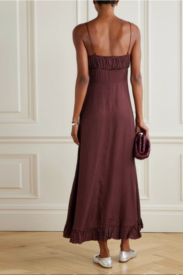 DÔEN Rosaria Dress - Burgundy Colette Dot