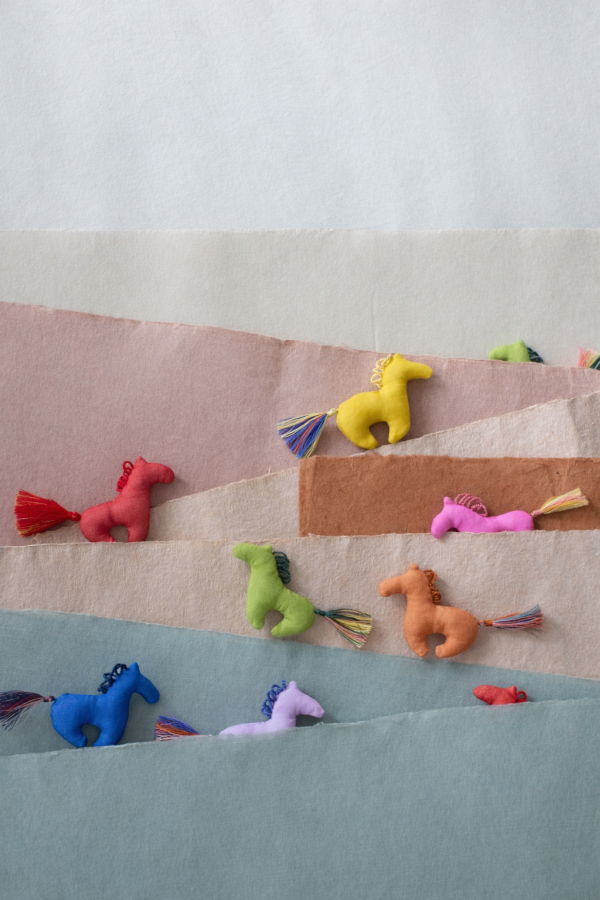 KAAREM Year of the Horse Handcrafted Silk Tết Charm - Pink Silk