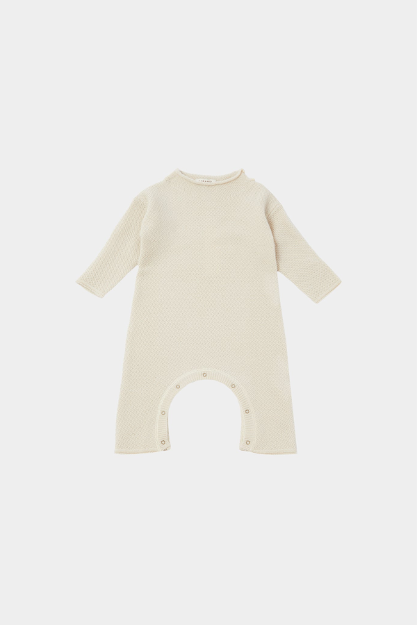 Kids Caramel Prion Romper - Buttermilk