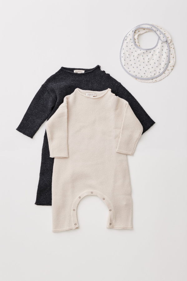 Kids Caramel Prion Romper - Graphite