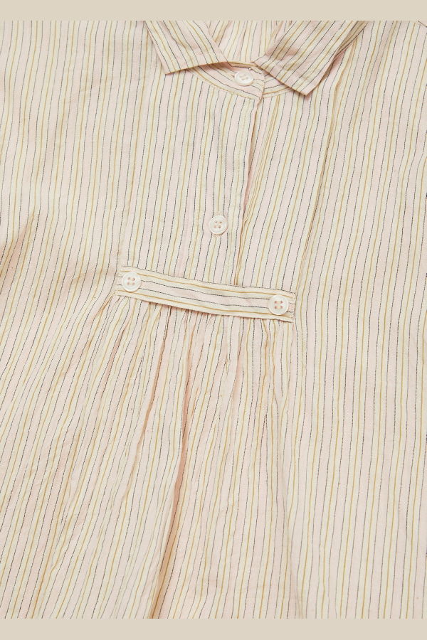 Kids Caramel Snowberry Shirt - Salmon Stripe