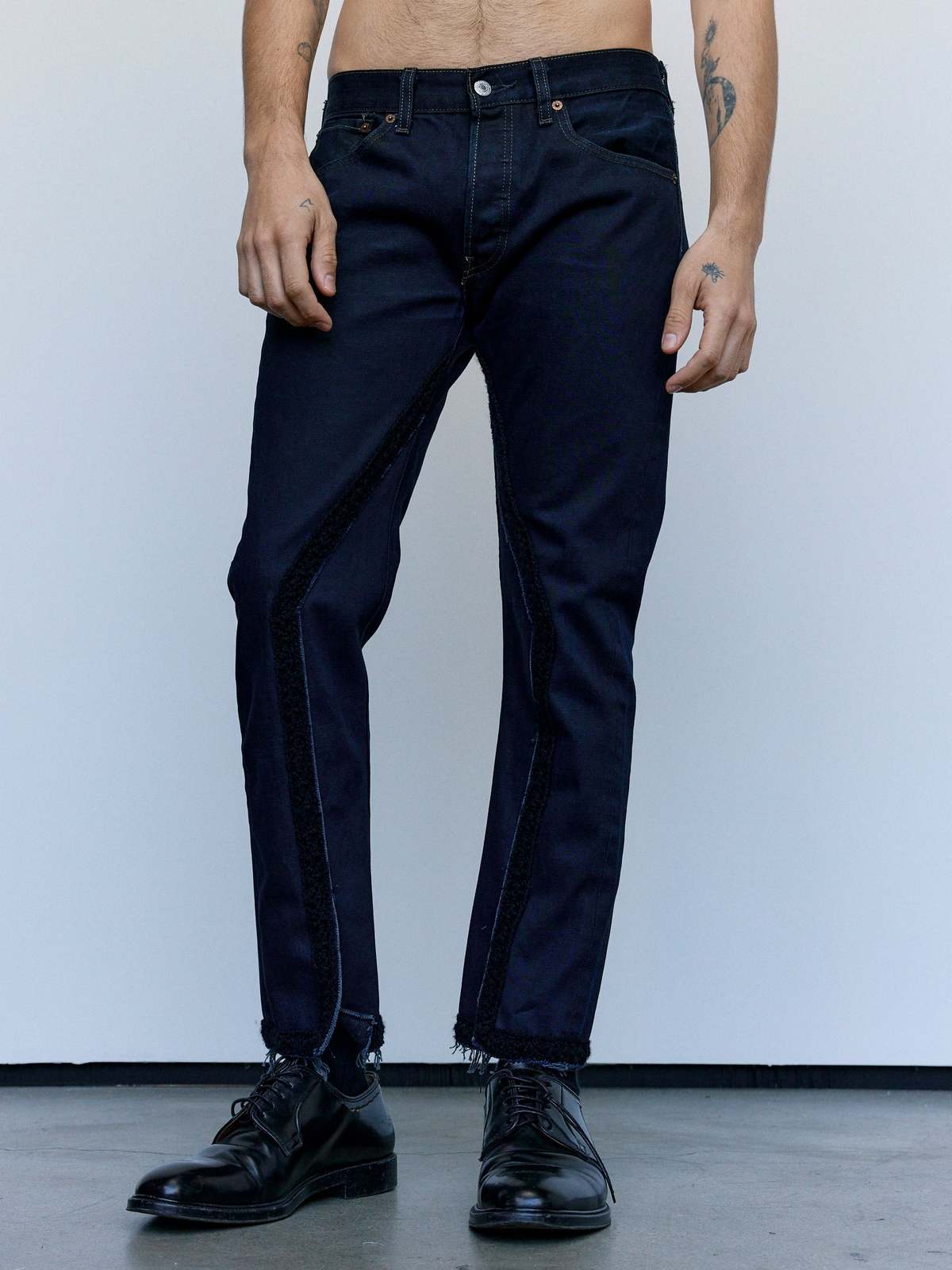 Old Park Crochet Slit Jeans - Image 1 of 22