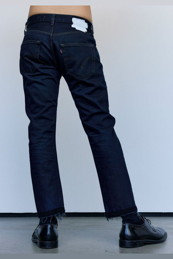 Old Park Crochet Slit Jeans