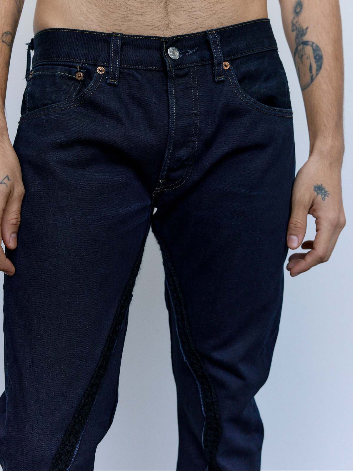 Old Park Crochet Slit Jeans - Image 6 of 22