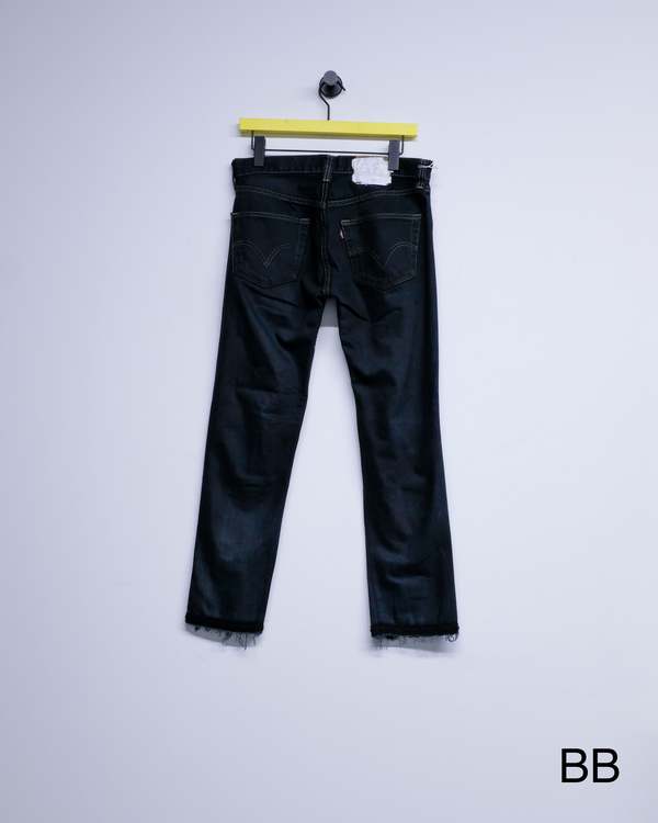 Old Park Crochet Slit Jeans