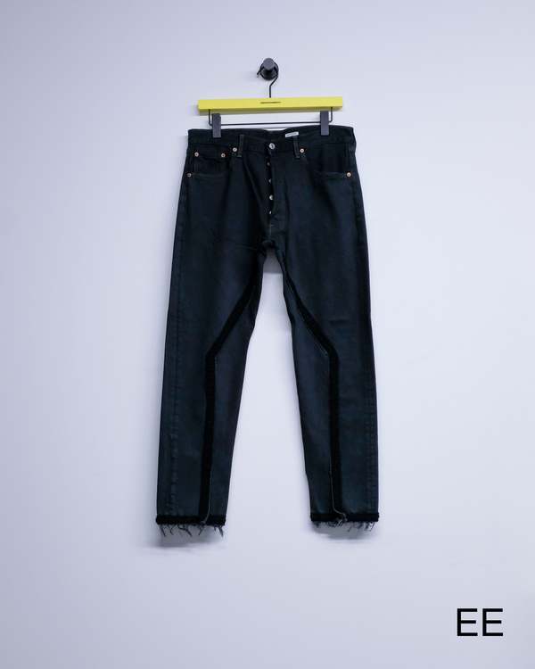 Old Park Crochet Slit Jeans