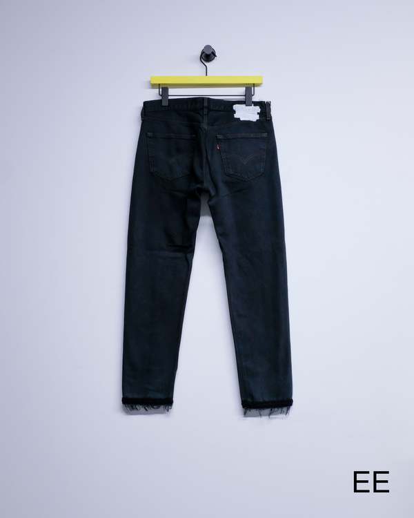 Old Park Crochet Slit Jeans