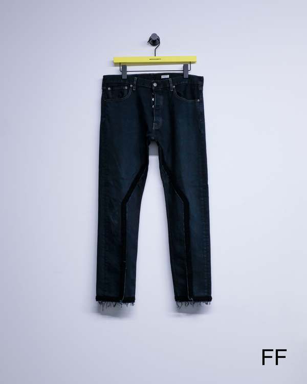 Old Park Crochet Slit Jeans