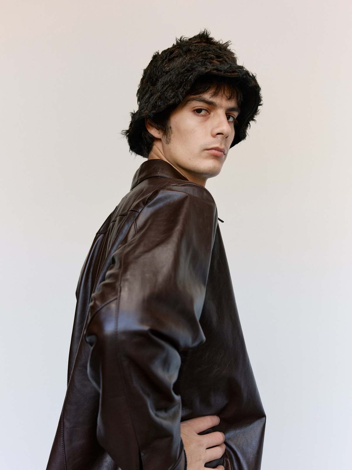 Our Legacy Ombre Brown Hairy Wool Bucket Hat - Image 3 of 7