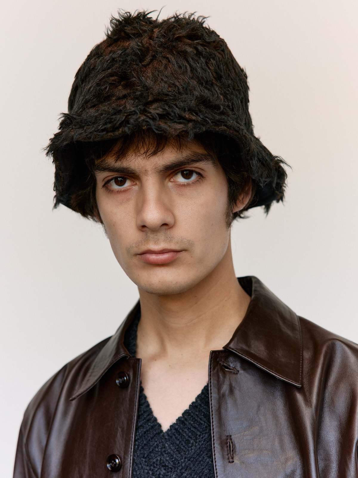 Our Legacy Ombre Brown Hairy Wool Bucket Hat - Image 4 of 7