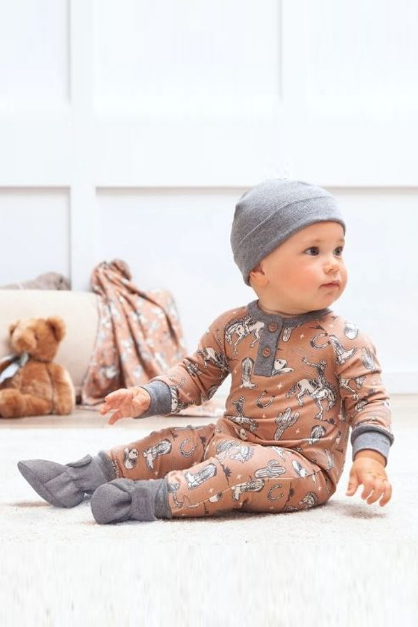 Kids Tesa Babe Bamboo Henley Romper