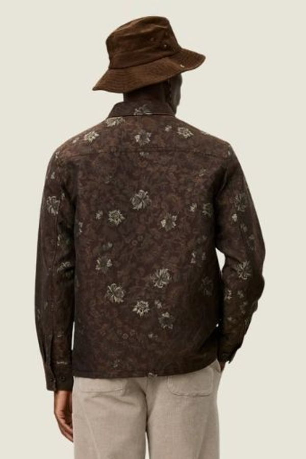 LES DEUX Kaleb Flower Jacquard Overshirt - Monk's Robe