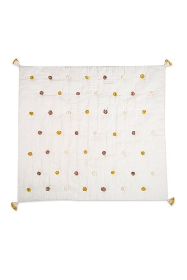 KIDS Crane Baby Kendi Pom Pom Blanket