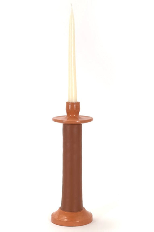 Alcantara-Frederic Leather-Wrapped Candle Holder