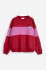 KIDS Bobo Choses Color Block Relaxed Crewneck Sweatshirt - Red/Pink - Thumbnail 2