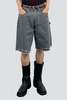 TONYWACK Faded Carbon Hand Distressed HBT Double Knee Shorts - Thumbnail 1