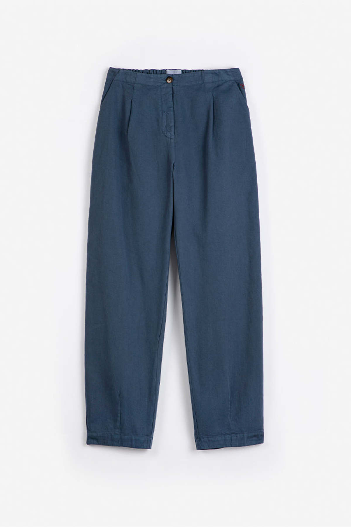 KIDS Bobo Choses Pleated Straight Leg Trousers - Navy - Image 1 of 6