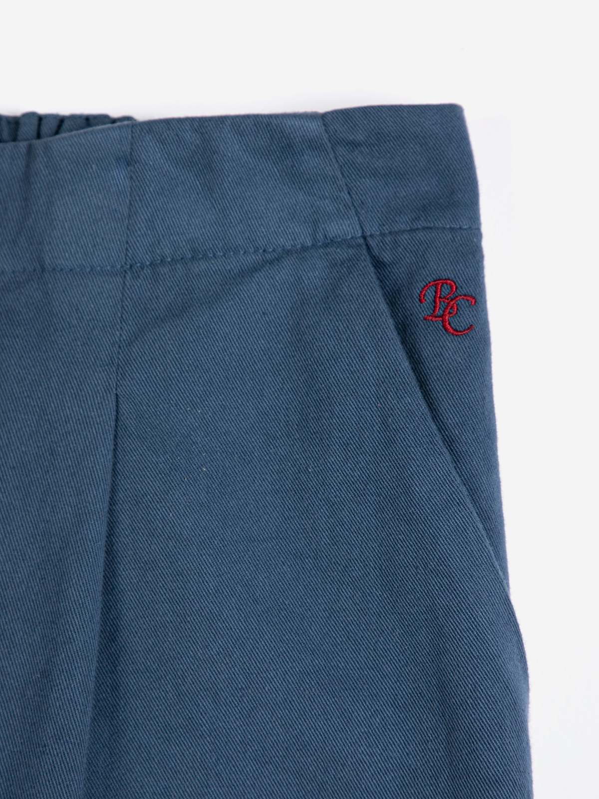 KIDS Bobo Choses Pleated Straight Leg Trousers - Navy - Image 4 of 6