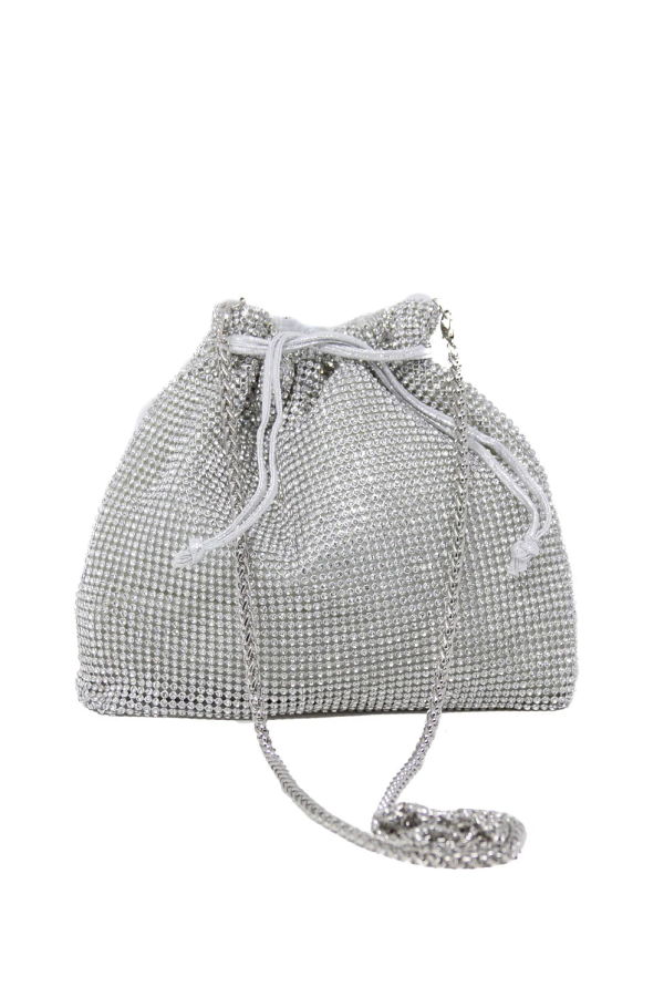 German Fuentes Evening Clutch & Crossbody Bag - Silver