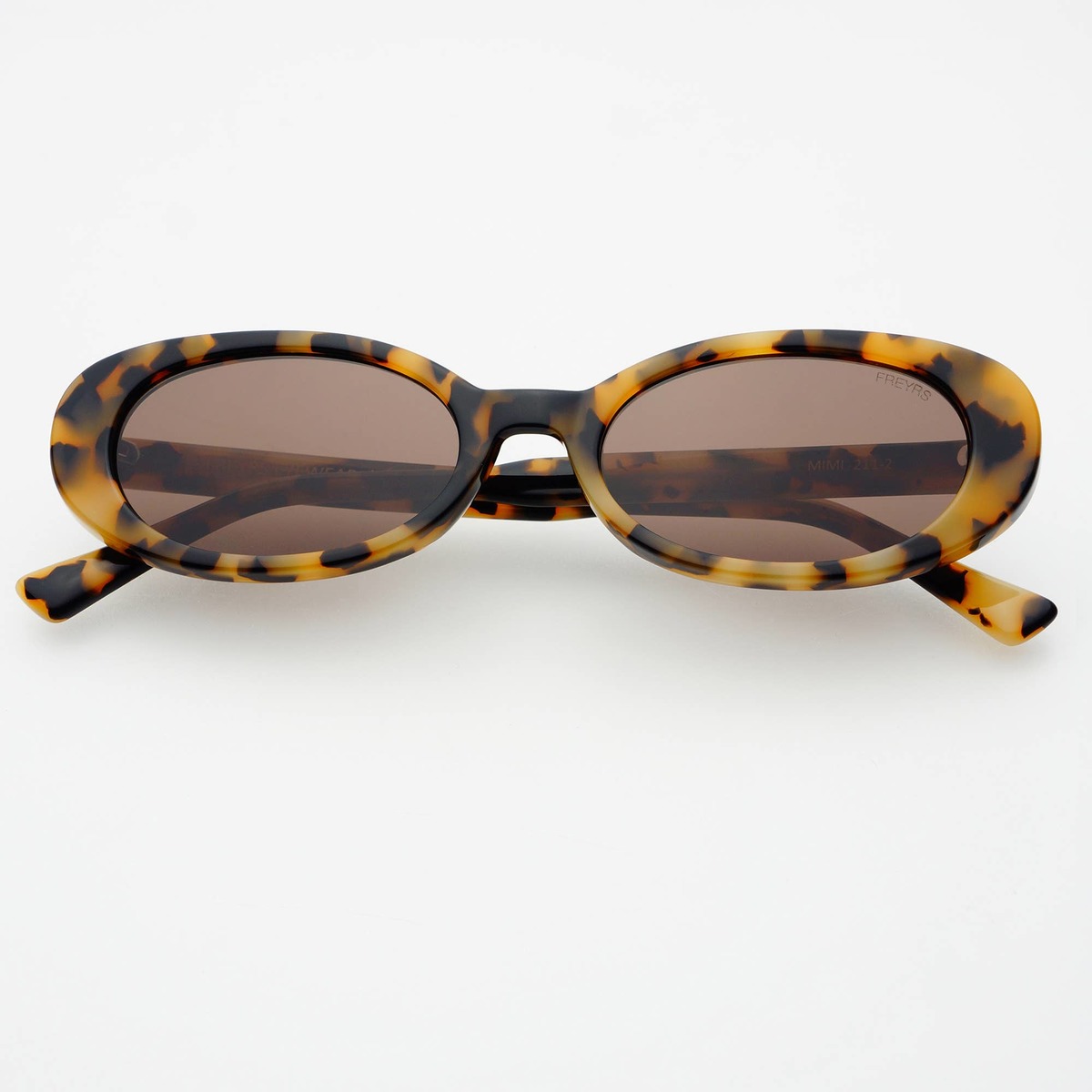 FREYRS Eyewear Mimi Acetate Oval Sunglasses - Milky Tortoise - Image 1 of 4