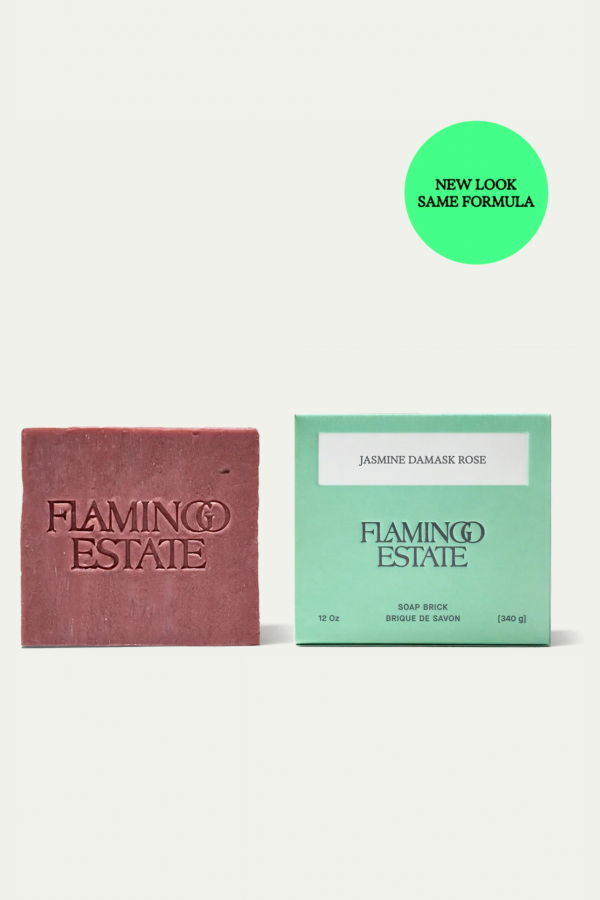 Flamingo Estate Jasmine Damask Rose Soap Brick