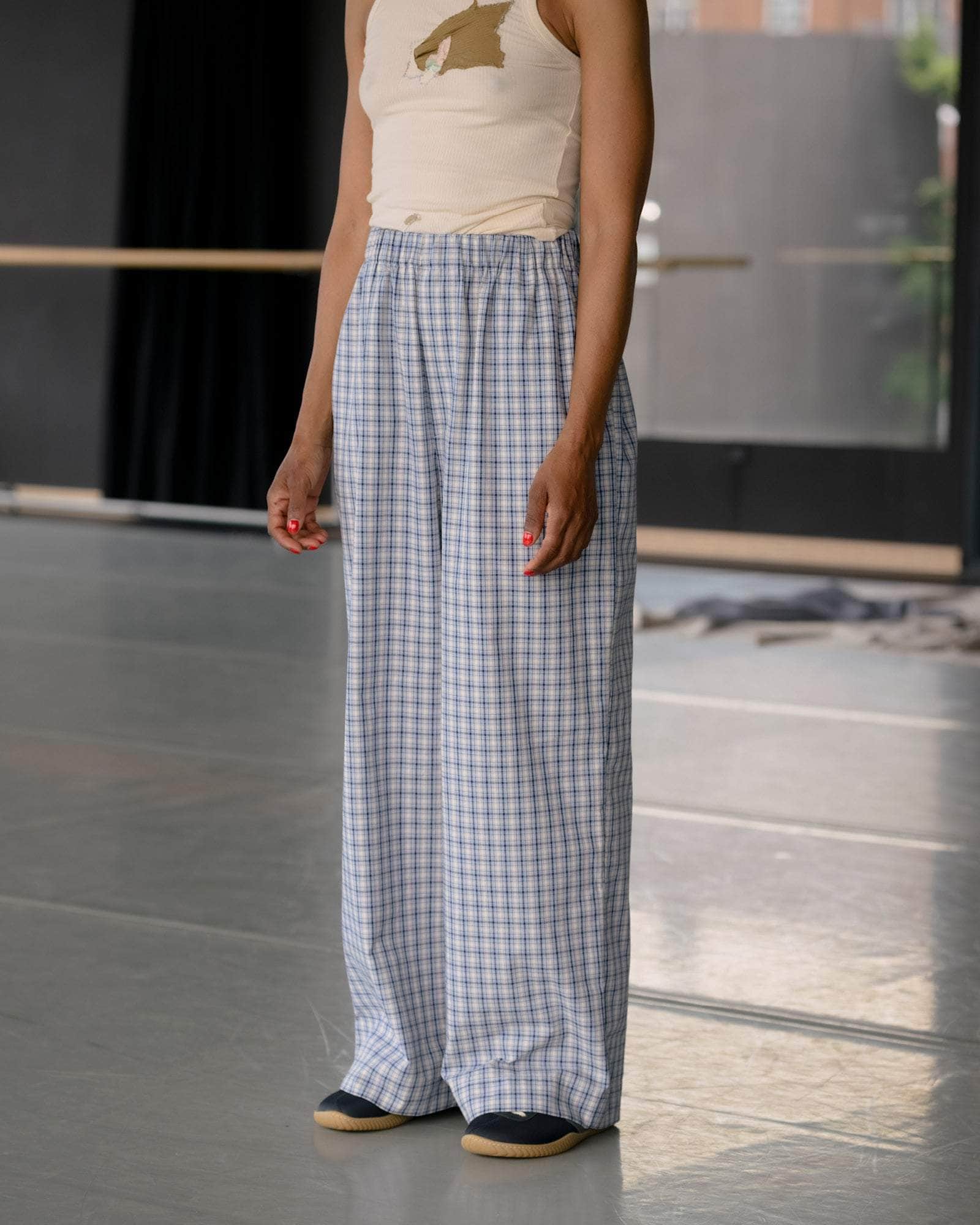 Baserange Claude Pants - Blue Check | Garmentory