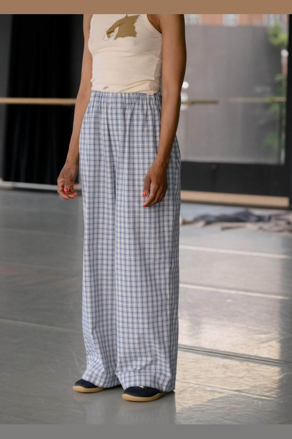 Baserange Claude Pants - Blue Check