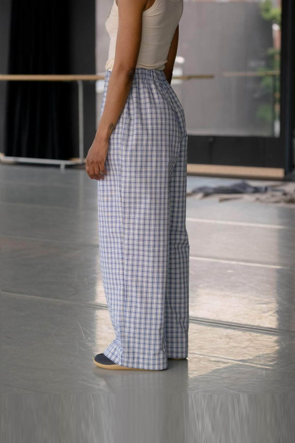 Baserange Claude Pants - Blue Check