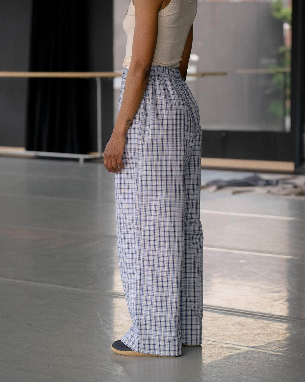 Baserange Claude Pants - Blue Check - Image 2 of 9