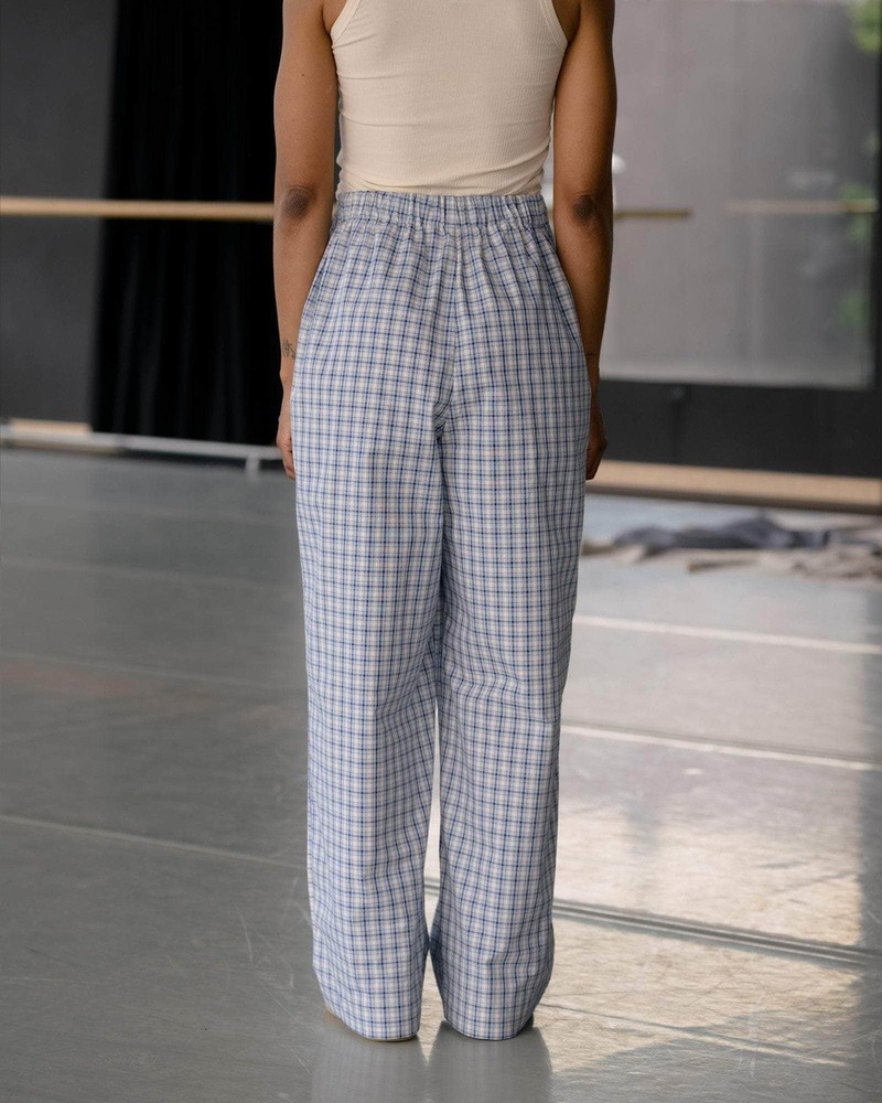 Baserange Claude Pants - Blue Check