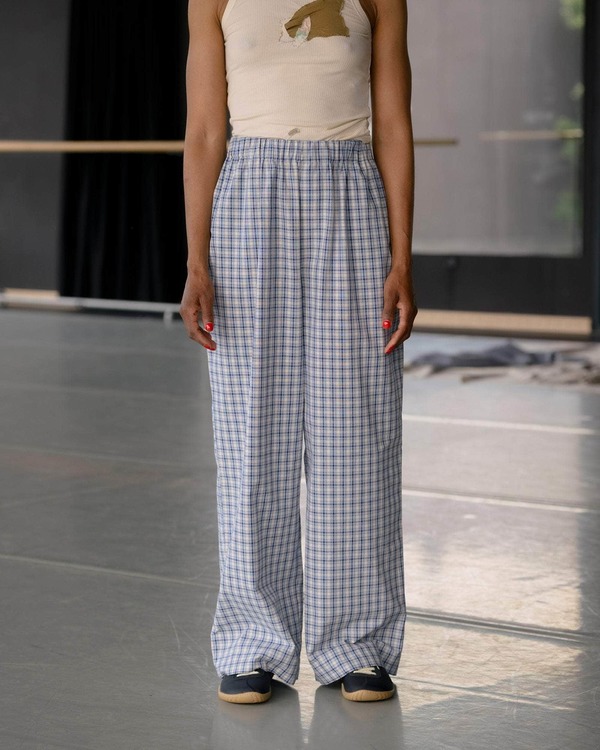 Baserange Claude Pants - Blue Check | Garmentory