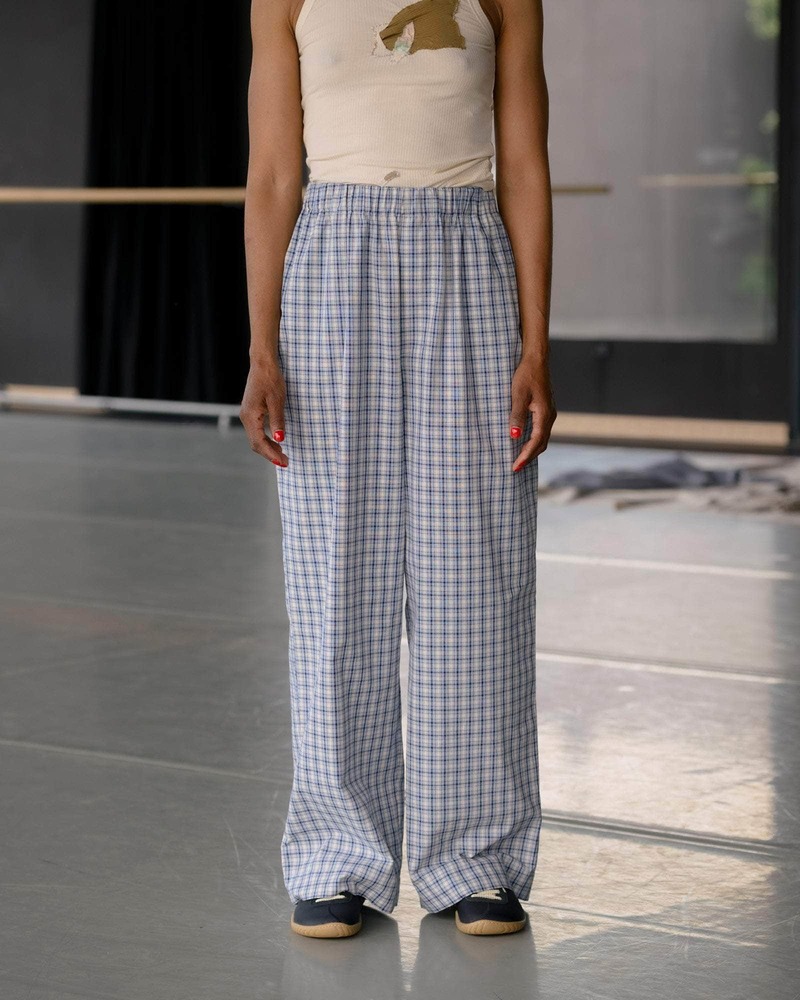 Baserange Claude Pants - Blue Check
