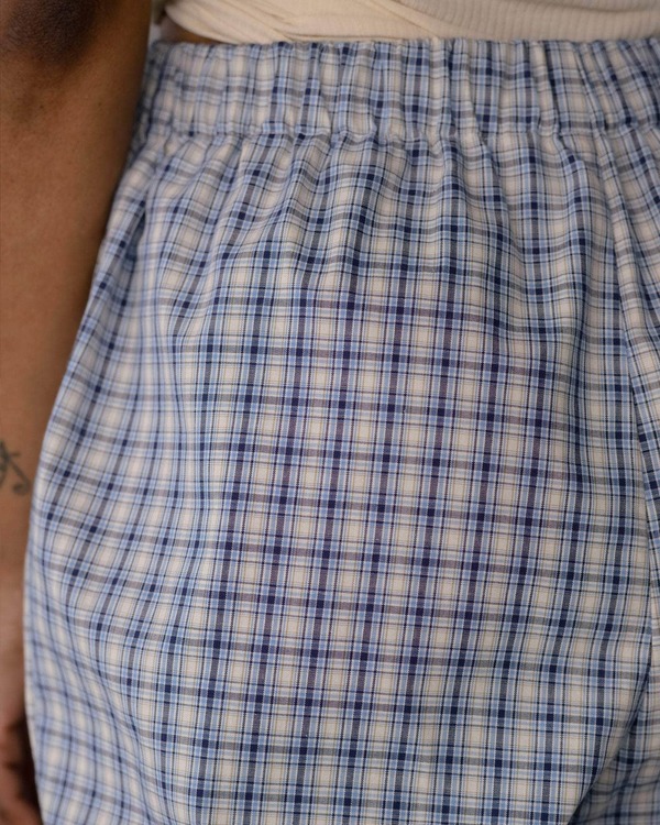 Baserange Claude Pants - Blue Check