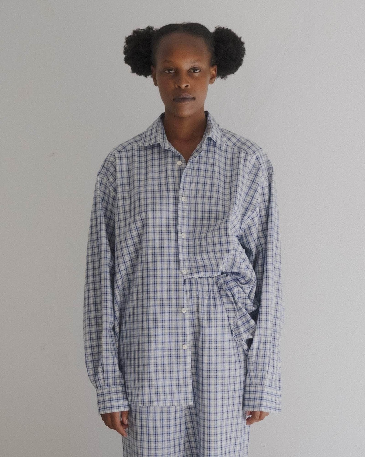 Baserange Claude Shirt - Blue Check - Image 2 of 7