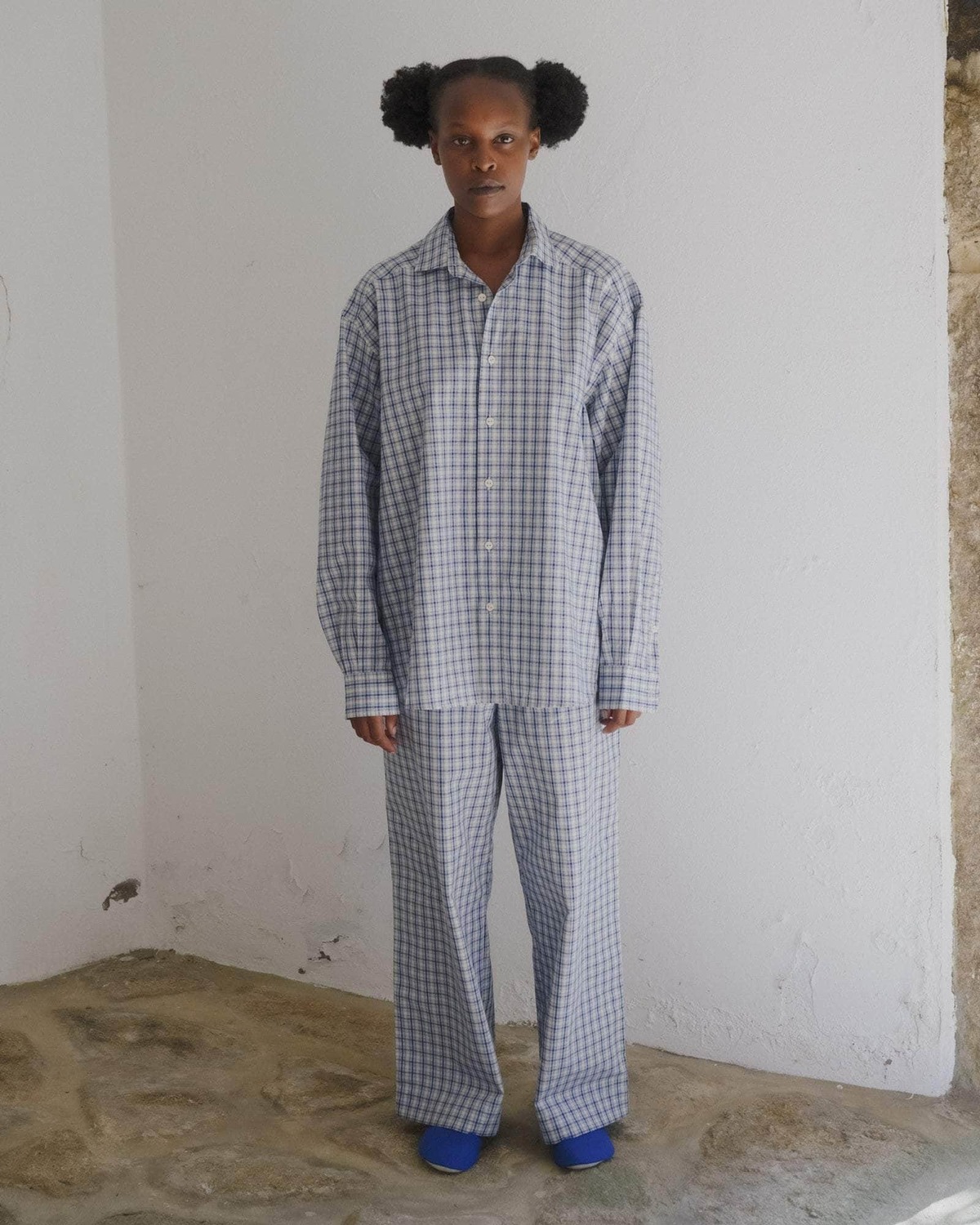 Baserange Claude Shirt - Blue Check - Image 4 of 7