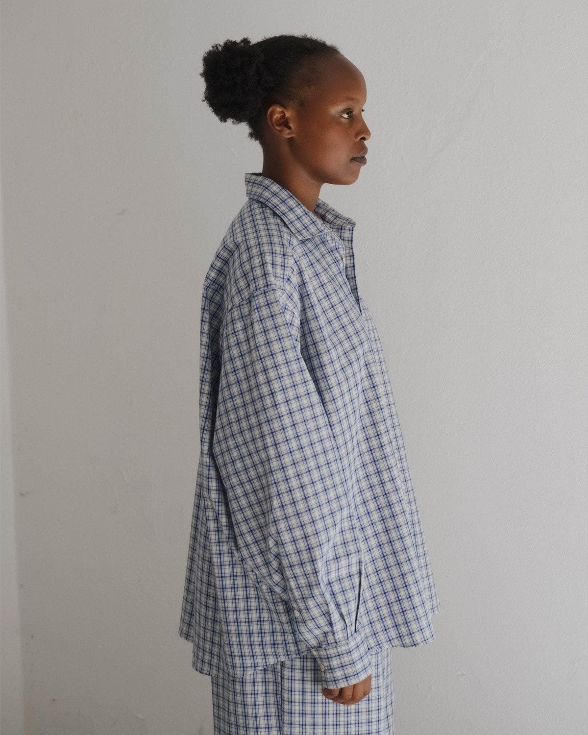 Baserange Claude Shirt - Blue Check - Image 5 of 7