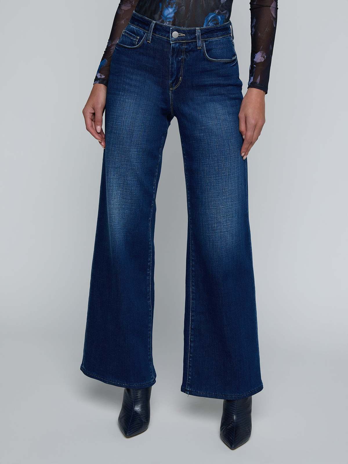 L'agence Alicent Wide Leg Jean Marvista Pants - Image 2 of 5