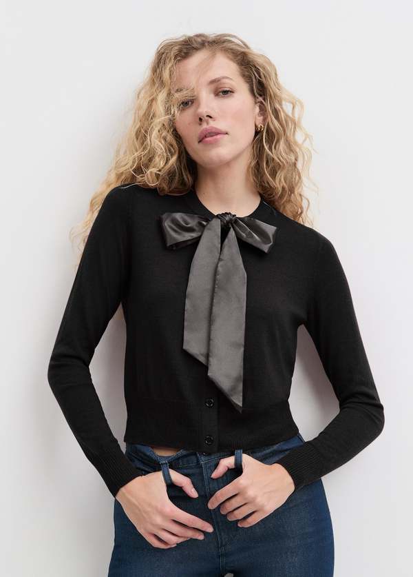 Favorite Daughter The Take A Bow Cardigan - Black