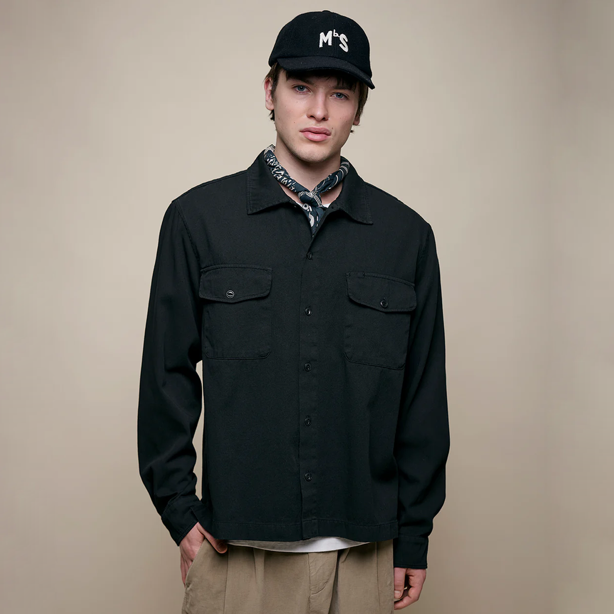 Merz b. Schwanen Workers Cotton Twill Shirt - Image 2 of 2