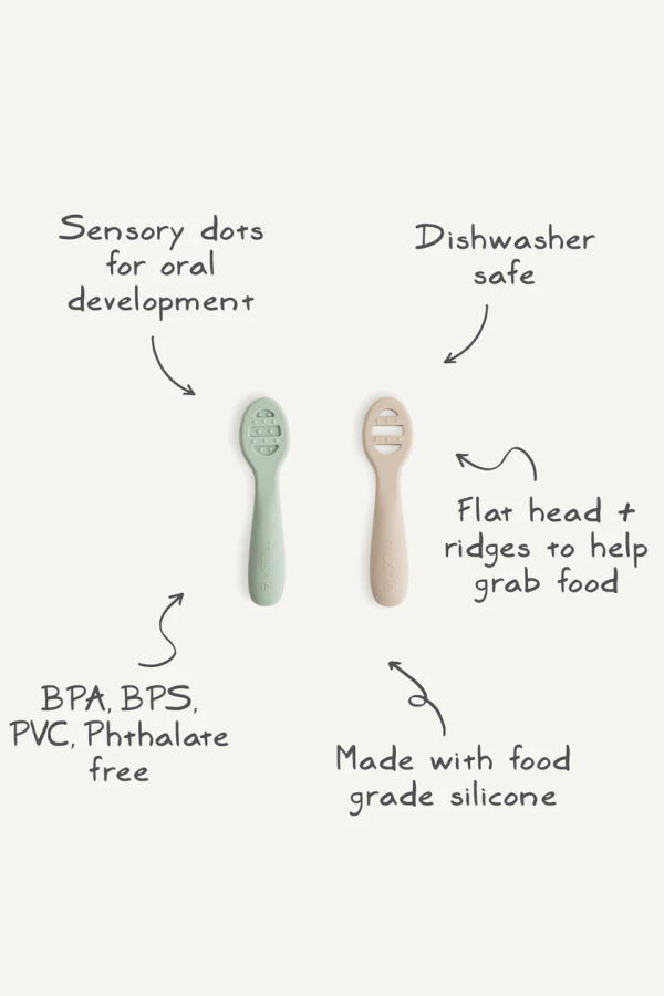 Mushie First Feeding Baby Spoons 2-Pack