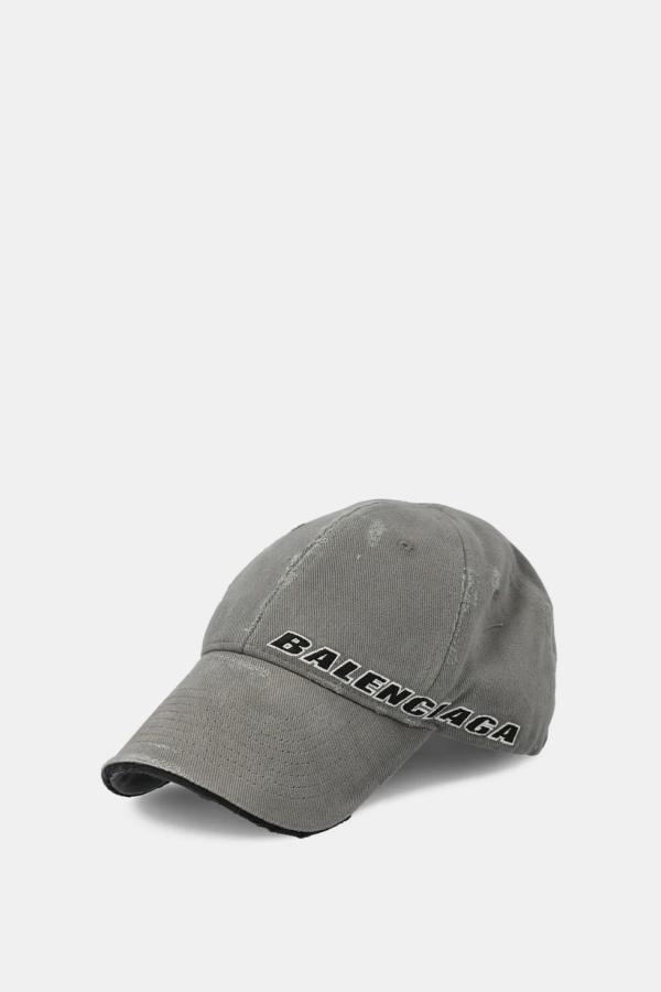 Balenciaga Embroidered Logo Cap - Dark Grey