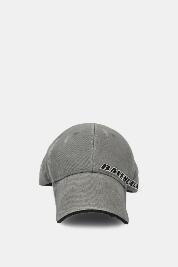 Balenciaga Embroidered Logo Cap - Dark Grey