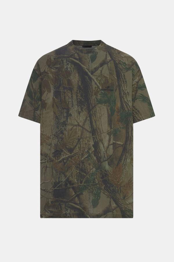 Balenciaga Sports Logo A13 Camo T-Shirt - Forest Green