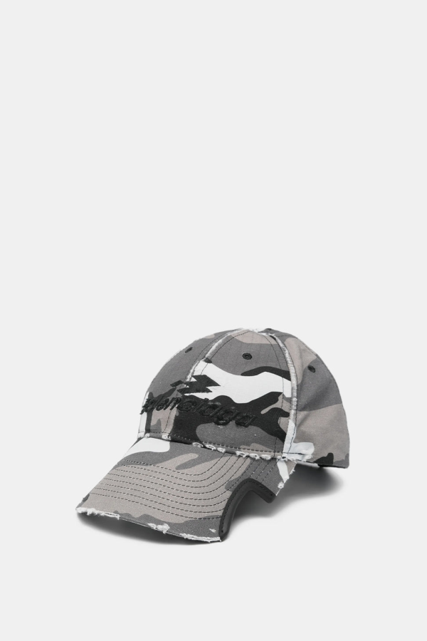 Balenciaga Camo Cap - Grey/Black