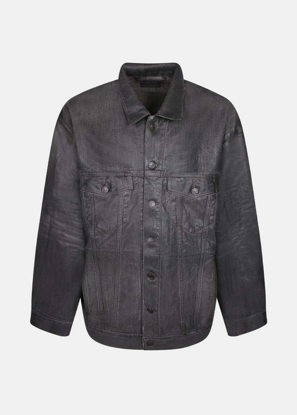 Balenciaga Light Heather Grey Denim Jacket - Light Heather Grey