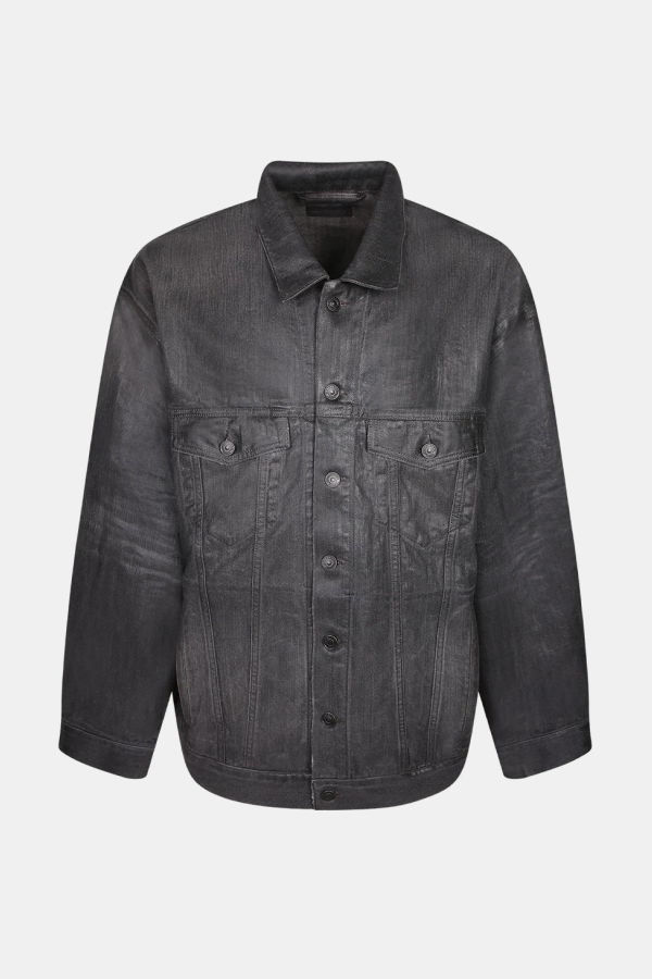 Balenciaga Light Heather Grey Denim Jacket - Light Heather Grey