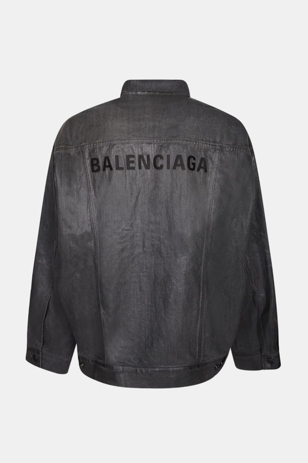 Balenciaga Light Heather Grey Denim Jacket - Light Heather Grey