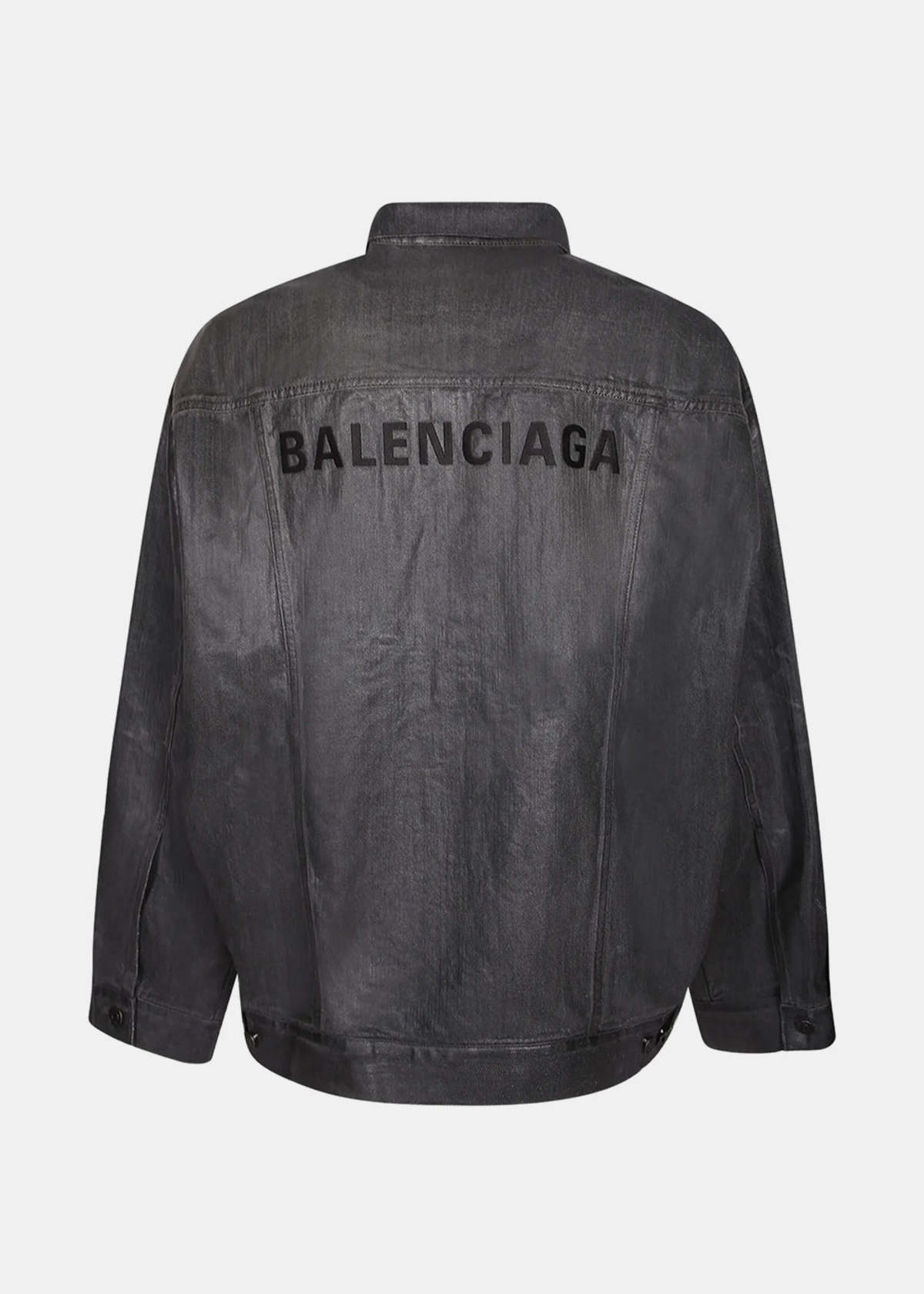 Balenciaga Light Heather Grey Denim Jacket - Light Heather Grey - Image 2 of 2
